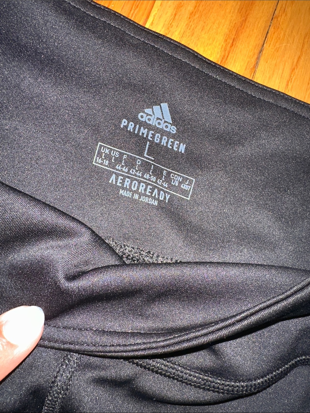 adidas Black Bike Shorts with White Side Stripes - Picture 2 of 3
